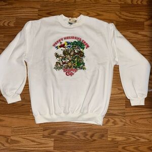 Vtg Y2K Rainforest Cafe Holiday Large Sweater Wildlife Animals sweater NWT